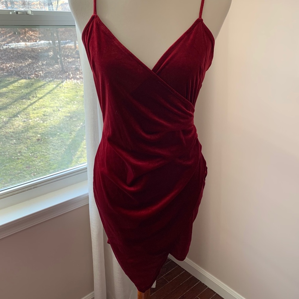 Red Mini Dress - Picture 2 of 4